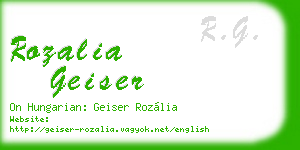 rozalia geiser business card